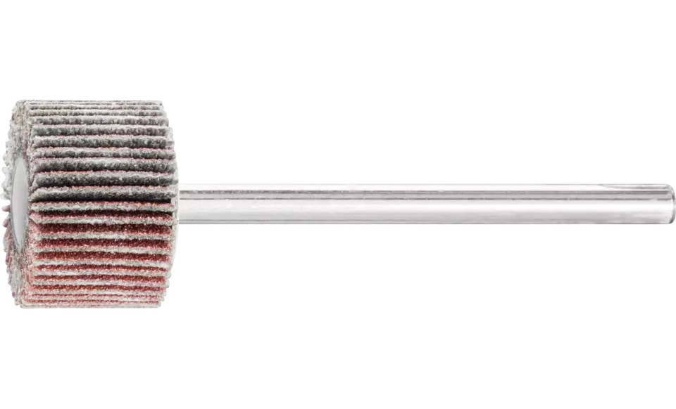 Pferd 45091 5/8" x 3/8" Mini Mounted Flap Wheel | 1/8" Shank | 50,000 Max. RPM | Aluminum Oxide 60 Grit | Box of 10