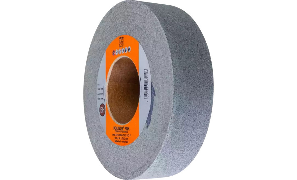 Pferd 48226 8" x 2" Non Woven Polinox Convolute Wheel | 3,850 Max. RPM | Silicon Carbide Fine Grit | Extra Hard | 10SF