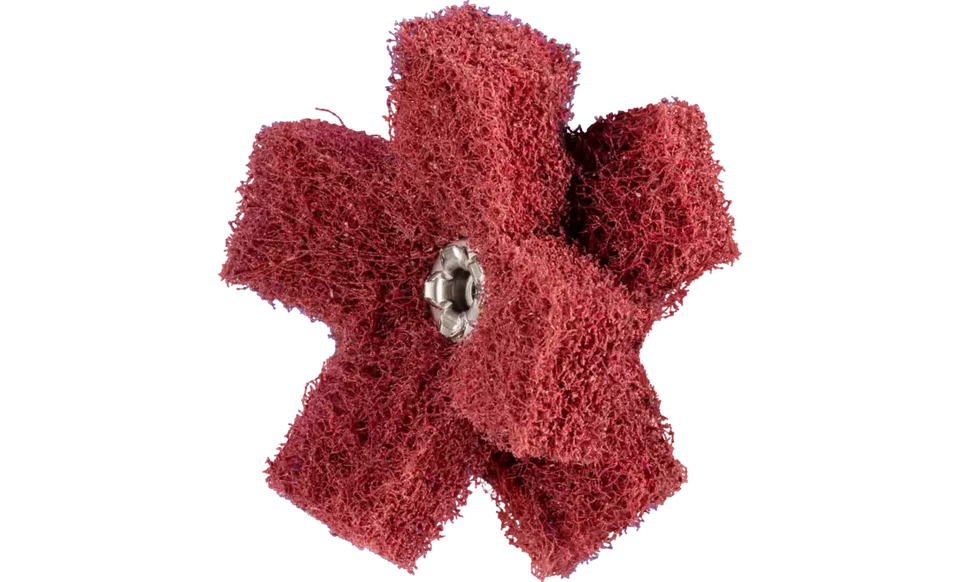 Pferd 44214 2" Non Woven Polinox Cross Buff | 9,500 Max. RPM | Aluminum Oxide 280 Grit | 8-32" Thread | Fine Grade | Sold by Box of 20