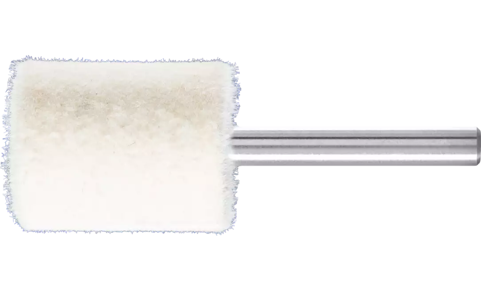 Pferd 48526 1" x 1-1/4" Polishing Felt Point | Cylindrical Shape | 19,000 Max. RPM | 1/4" Shank Diameter | 1-5/8" Shank Length | Medium Grade | Sold by Box of 10
