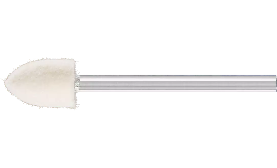 Pferd 48570 5/16" x 1/2" Polishing Felt Point | Conical Pointed Shape | 59,500 Max. RPM | 1/8" Shank Diameter | 1-5/8" Shank Length | Medium Grade | Sold by Box of 10