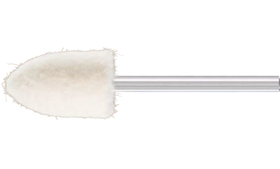 Pferd 48573 1/2" x 3/4" Polishing Felt Point | Conical Pointed Shape | 39,500 Max. RPM | 1/8" Shank Diameter | 1-5/8" Shank Length | Medium Grade | Sold by Box of 10