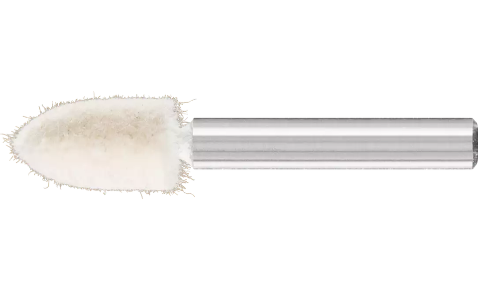 Pferd 48572 3/8" x 3/4" Polishing Felt Point | Conical Pointed Shape | 47,500 Max. RPM | 1/4" Shank Diameter | 1-5/8" Shank Length | Medium Grade | Sold by Box of 10