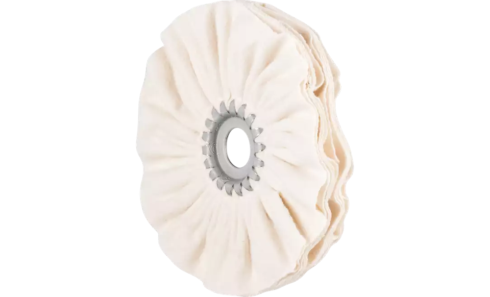 Pferd 48743 6" x 3/8" Polishing Cloth Ring | 4,000 Max. RPM | 3/4" Arbor Hole | Cotton Flannel Fabric | Sold by Box of 5
