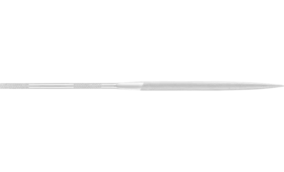 Pferd 12065 Precision 5-1/2" Crossing Needle File | Knurled Handle | Swiss Pattern | Cut 2 | Sold by Box of 12