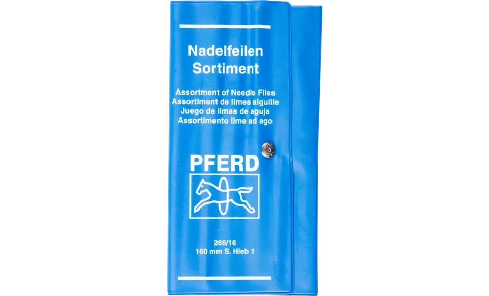 Pferd 12039 Precision 6-1/4" Needle File Set | Vinyl Pouch | Cut 0 | Set of 12