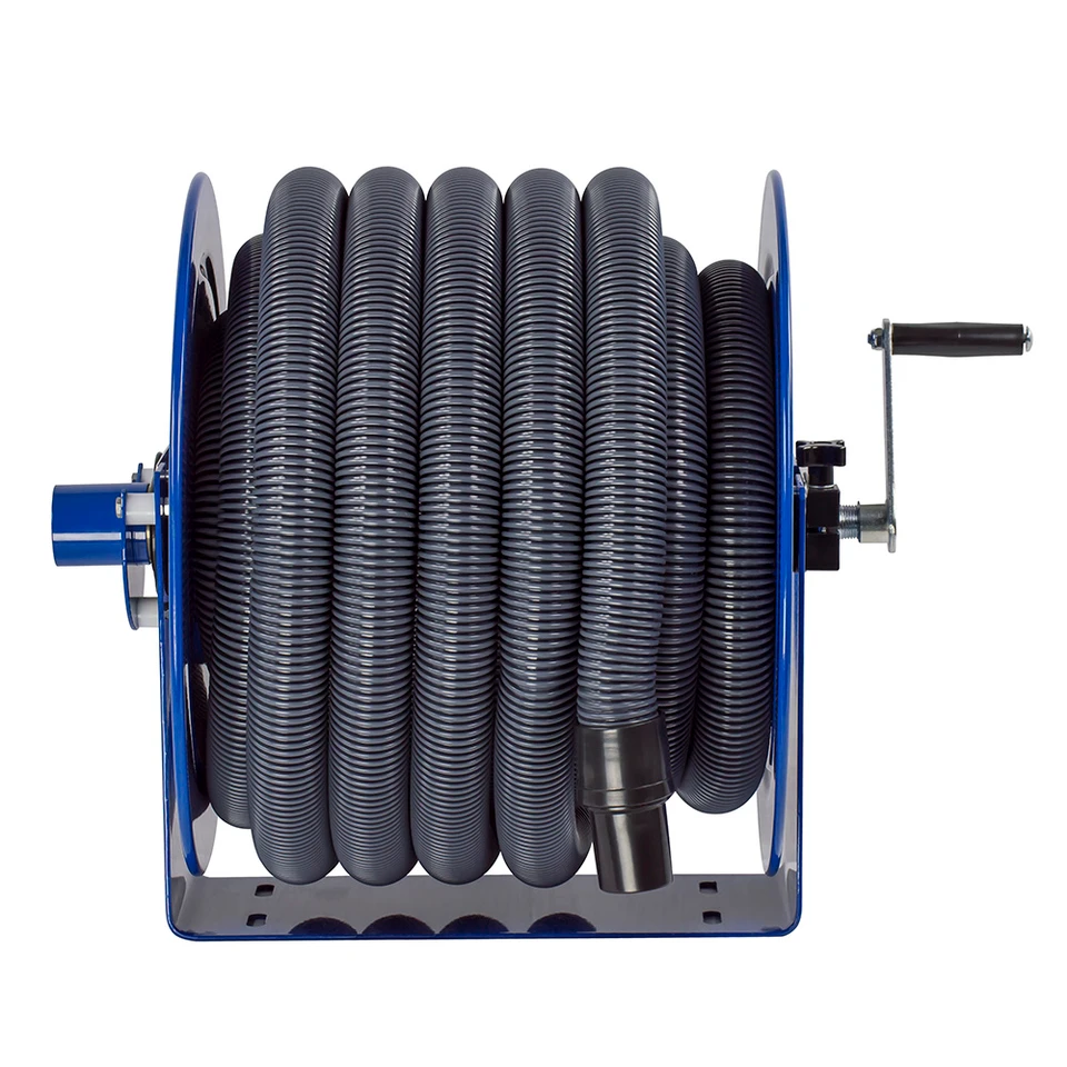 Coxreels V-117-850 Vacuum Only Direct Crank Rewind Reel | V Series | 1 1/2" Hose Diameter |  50' Hose Length | Less Hose