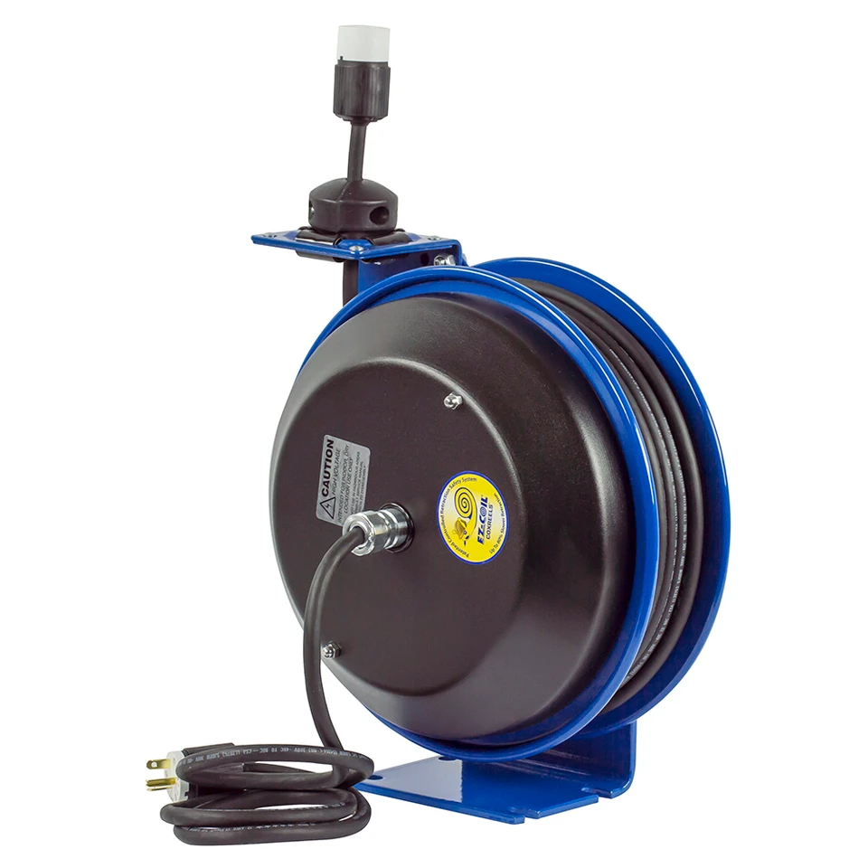 Coxreels EZ-PC13-5012-A Spring Rewind Power Cord Reel | EZ-PC Series | 115 Volts | 50' Cord Length | 20 Amps
