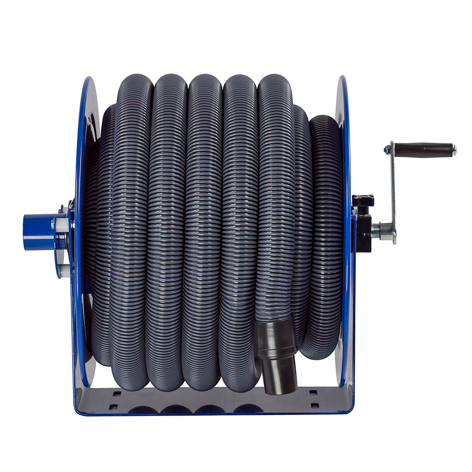 Coxreels V-117H-835 Vacuum Only Direct Crank Rewind Reel | V Series | 1 1/2" Hose Diameter | 35' Hose Length