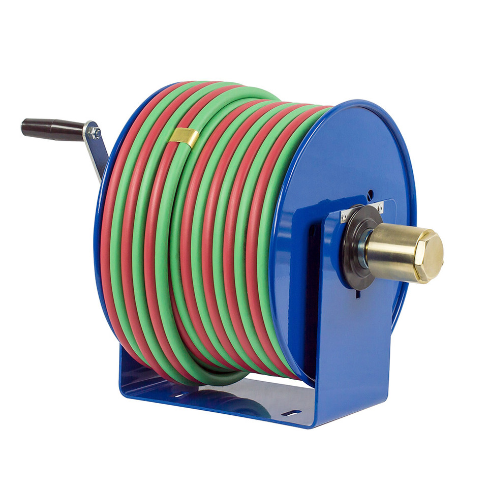 Coxreels 117WL-1-200 Welding Hand Crank Hose Reel | 100W Series | 1/4" Hose Diameter | 200' Hose Length | 200 Max PSI | Less Hose
