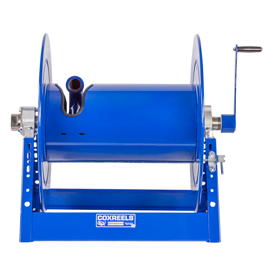 Coxreels 1185-2528 Hand Crank Hose Reel | 1185 Series | 1 1/2" Hose Diameter | 150' Hose Length | 1500 Max PSI | Less Hose