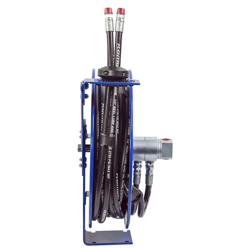 Coxreels TDMPL-N-350 Dual Hydraulic Hose Spring Rewind Hose Reel | TDMP Series | 3/8" Hose Diameter | 50' Hose Length | 3000 Max PSI | Less Hose