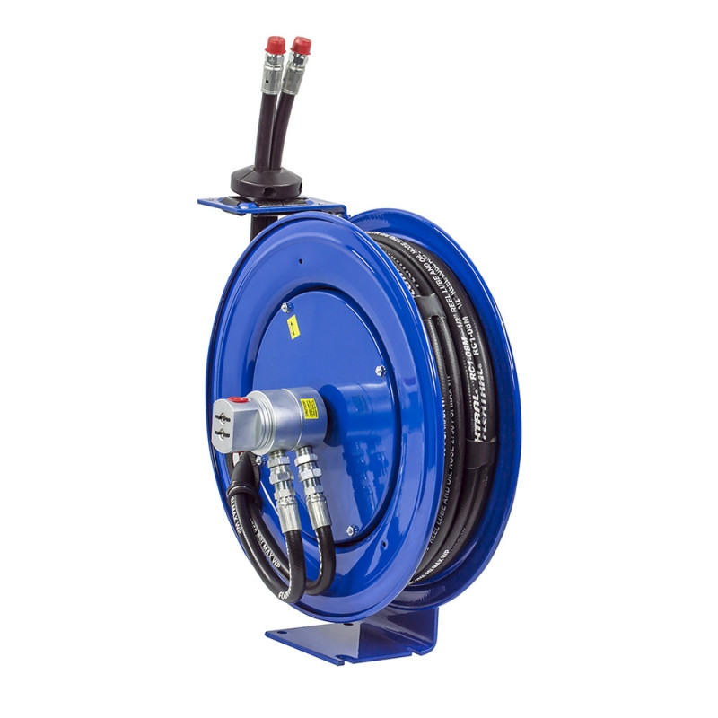 Coxreels TDMP-N-350 Dual Hydraulic Hose Spring Rewind Hose Reel | TDMP Series | 3/8" Hose Diameter | 50' Hose Length | 3000 Max PSI