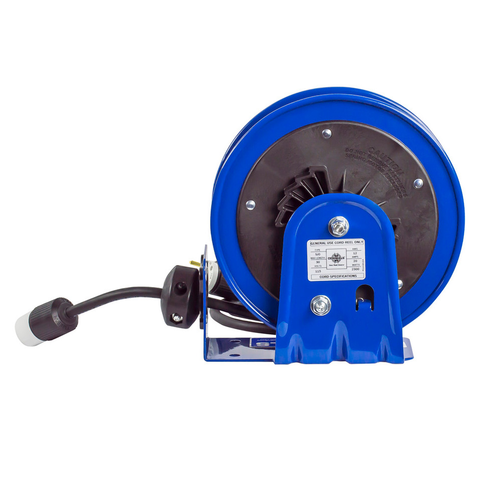Coxreels PC10-3016-X Compact Efficient Heavy Duty Power Cord Reel | PC10 Series | 300 Volts | 30' Cord Length | 13 Amps