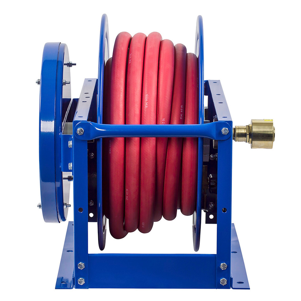 Coxreels SLPL-575 Single Hose Spring Rewind Hose Reel | SP-Fuel Series | 3/4" Hose Diameter | 75' Hose Length | 300 Max PSI | Less Hose