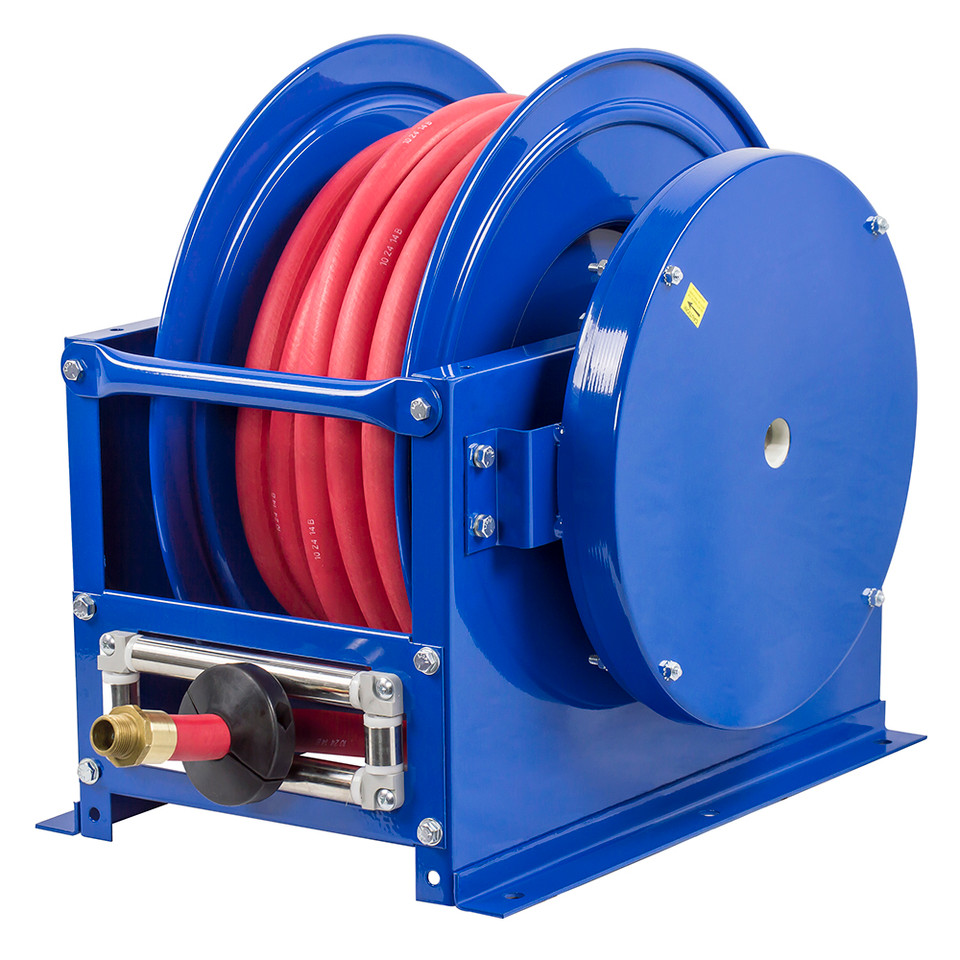 Coxreels SLPL-625 Single Hose Spring Rewind Hose Reel | SP-Fuel Series | 1" Hose Diameter | 25' Hose Length | 300 Max PSI | Less Hose