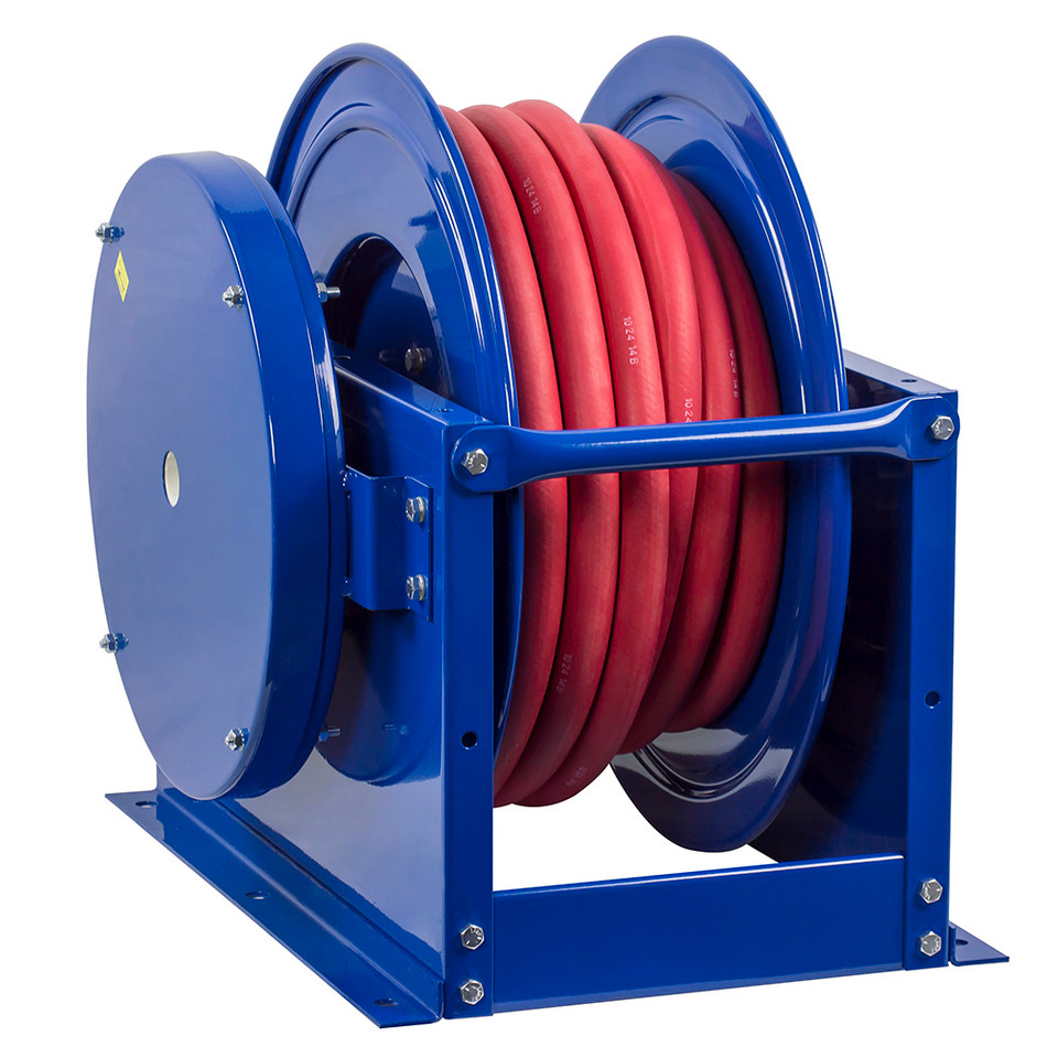 Coxreels SLPL-650 Single Hose Spring Rewind Hose Reel | SP-Fuel Series | 1" Hose Diameter | 50' Hose Length | 300 Max PSI | Less Hose