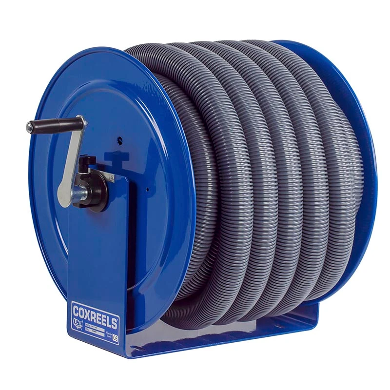 Coxreels V-112-730 Vacuum Only Direct Crank Rewind Reel | V100 Series | 1-1/2" Hose Diameter | 30' Hose Length | Less Hose