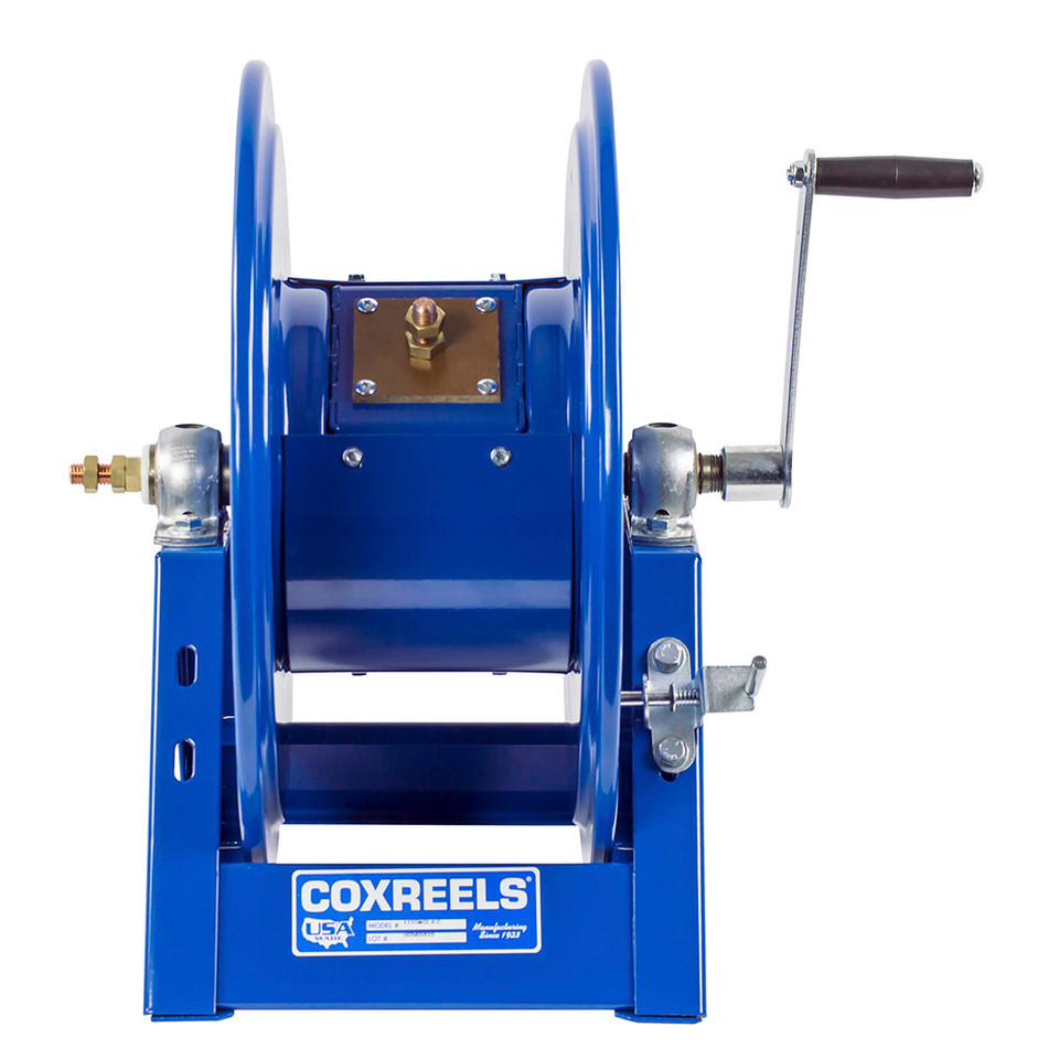 Coxreels 1125WCL-12-C Hand Crank Welding Cable Reel | 1125WCL Series | 2 Cable Gauge | 600' Cable Capacity | 450 Amps | Less Cable