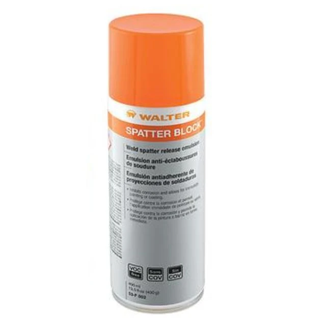Walter Surface Technologies 53F002 SPATTER BLOCK General Purpose Anti-Spatter Emulsion Solution | Aerosol | 13.55 Ounce Capacity Volume | Box of 12