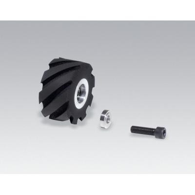 Dynabrade 11618 Contact Wheel Assembly | 2" Dia. x 1" W x 5/8" I.D. | Standard | 90 Duro Rubber
