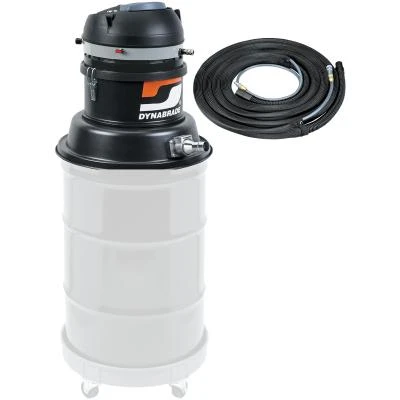 Dynabrade 61203 RaptorVac Pneumatic DrumVac Kit | 55 Unit Capacity Gallon | 0.3 Micron | Single Operator | General Purpose