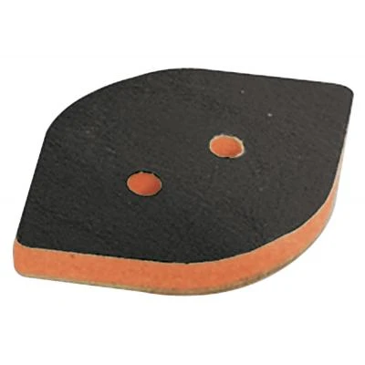 Dynabrade 57952 Non-Vacuum Dynafine Tear Drop Disc Pad | 3-3/4" x 2-3/8" Pad Size | 3/8" Thickness | Vinyl-Face | Medium Density | Short Nap