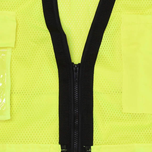 Radians SV59Z-2ZGD-2X Type R Class 2 Heavy Duty Surveyor Safety Vest With Zipper | Hi-Vis Green | 2X-Large Size | Case of 24 Units