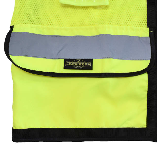 Radians SV59Z-2ZGD-3X Type R Class 2 Heavy Duty Surveyor Safety Vest With Zipper | Hi-Vis Green | 3X-Large Size | Case of 24 Units
