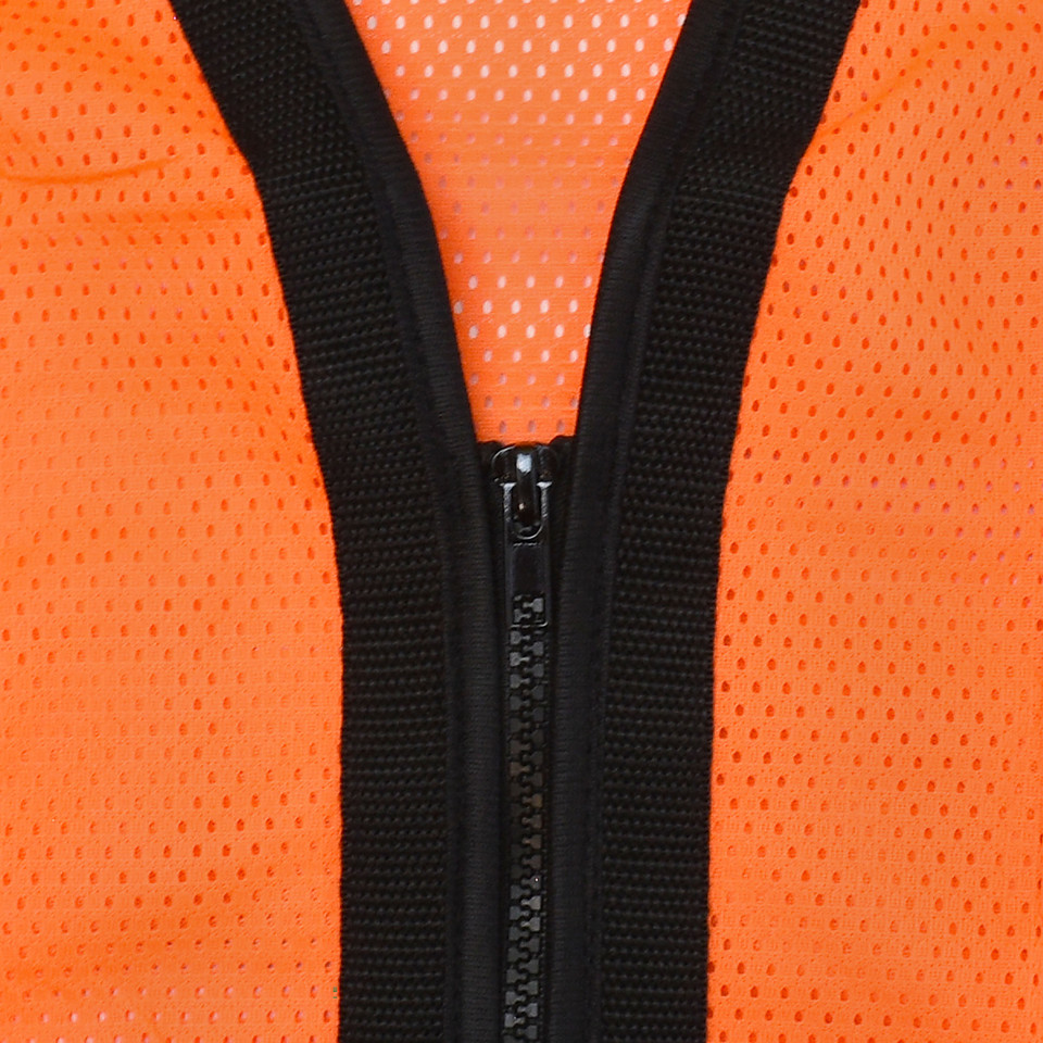 Radians SV59Z-2ZOD-3X Type R Class 2 Heavy Duty Surveyor Safety Vest With Zipper | Hi-Vis Orange | 3X-Large Size | Case of 24 Units