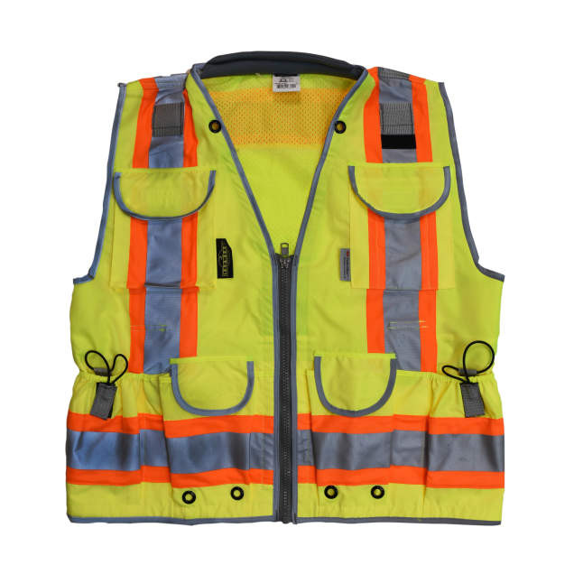 Radians SV55-2ZGD-2X Type R Class 2 Heavy Duty Two Tone Engineer Safety Vest | Hi-Vis Green | 2X-Large Size