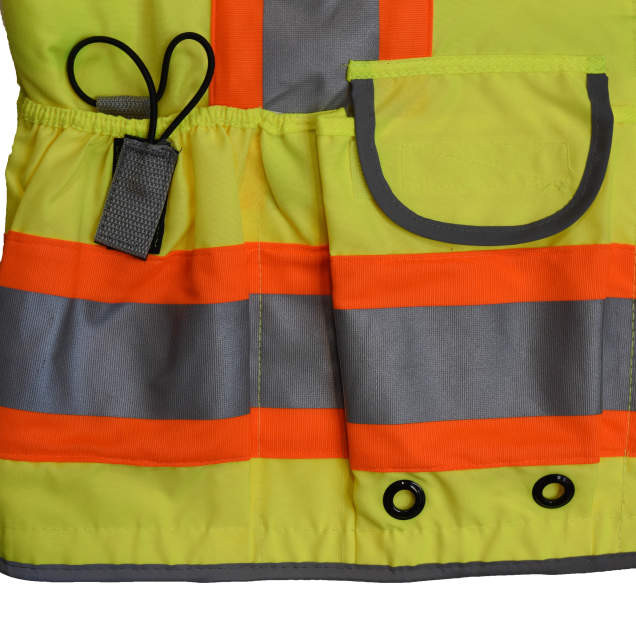 Radians SV55-2ZGD-5X Type R Class 2 Heavy Duty Two Tone Engineer Safety Vest | Hi-Vis Green | 5X-Large Size