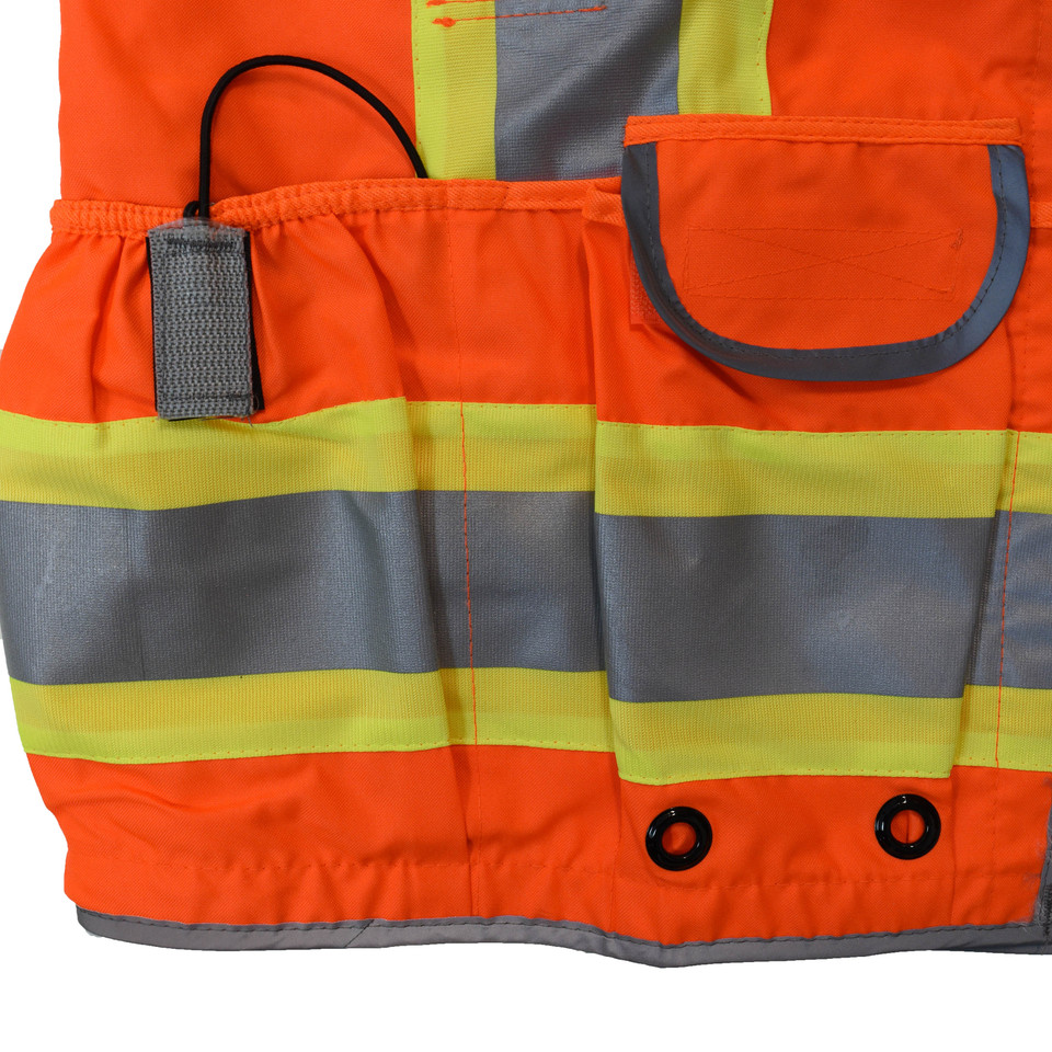 Radians SV55-2ZOD-3X Type R Class 2 Heavy Duty Two Tone Engineer Safety Vest | Hi-Vis Orange | 3X-Large Size