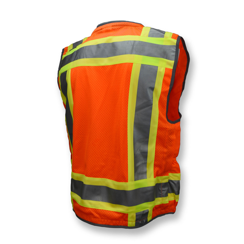 Radians SV55-2ZOD-5X Type R Class 2 Heavy Duty Two Tone Engineer Safety Vest | Hi-Vis Orange | 5X-Large Size