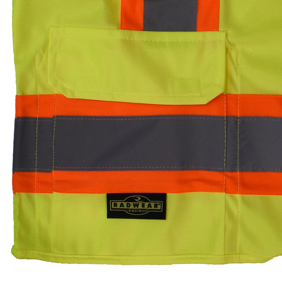 Radians SV63G5X Type R Class 3 Two Tone Surveyor Safety Vest | Hi-Vis Green | 5X-Large Size | Case of 24 Units