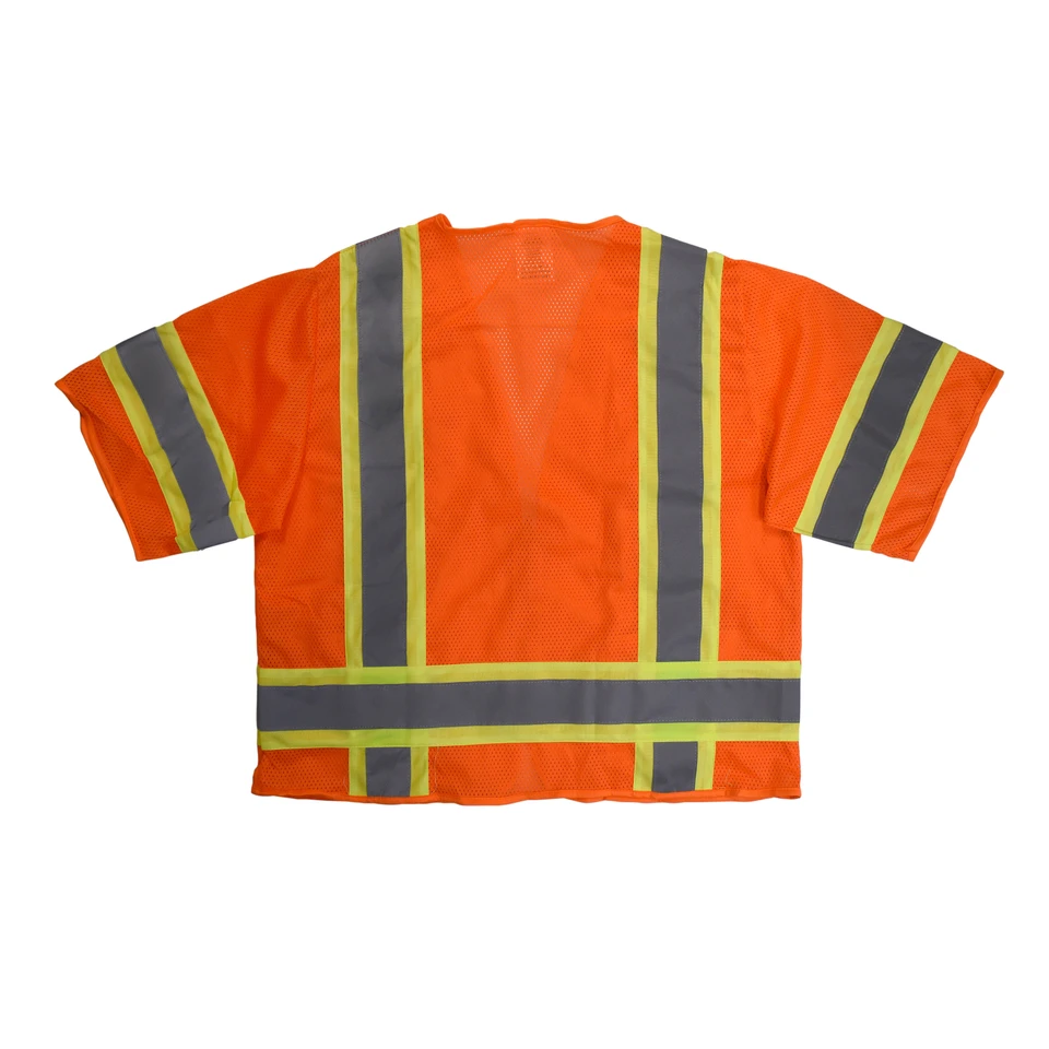 Radians SV63O4X Type R Class 3 Two Tone Surveyor Safety Vest | Hi-Vis Orange | 4X-Large Size | Case of 24 Units