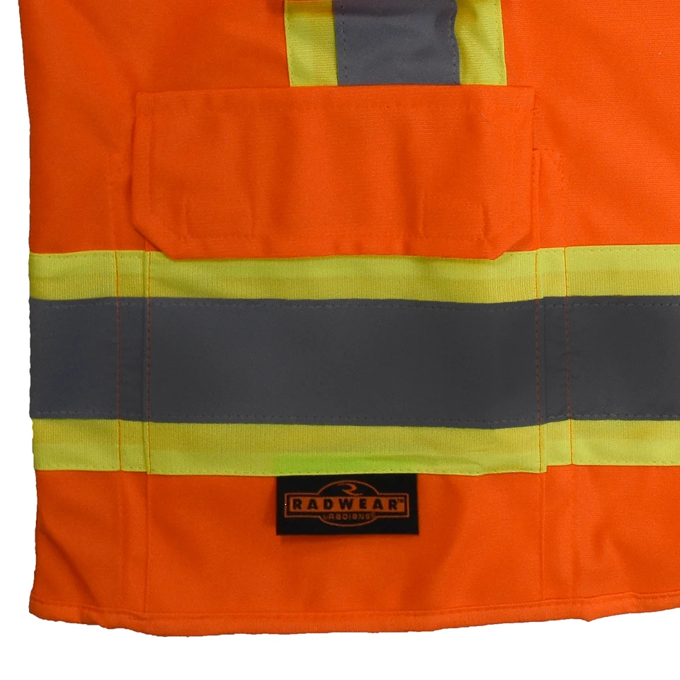 Radians SV63O4X Type R Class 3 Two Tone Surveyor Safety Vest | Hi-Vis Orange | 4X-Large Size | Case of 24 Units
