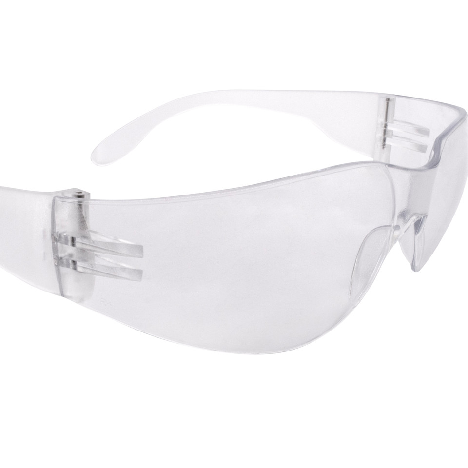 Radians MR0110ID Mirage Safety Glasses | Clear Frame | Clear Lens | Box of 12