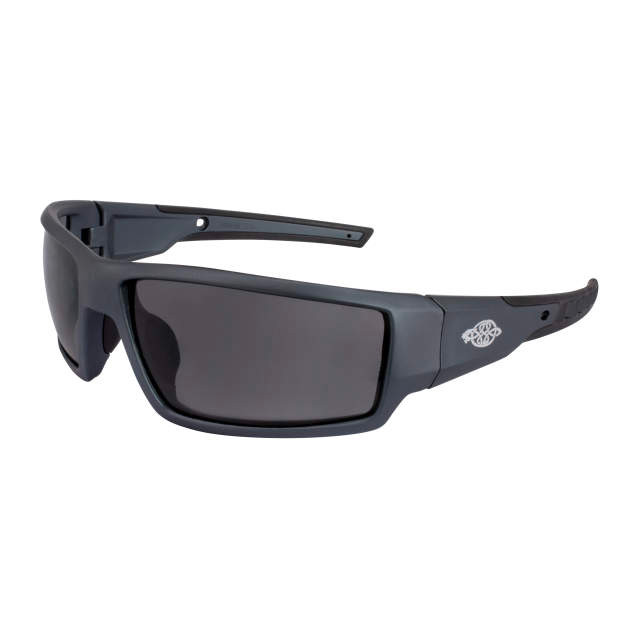 Crossfire 41291 Cumulus Premium Safety Glasses | Aluminum Gray Frame | Smoke Lens | Box of 12