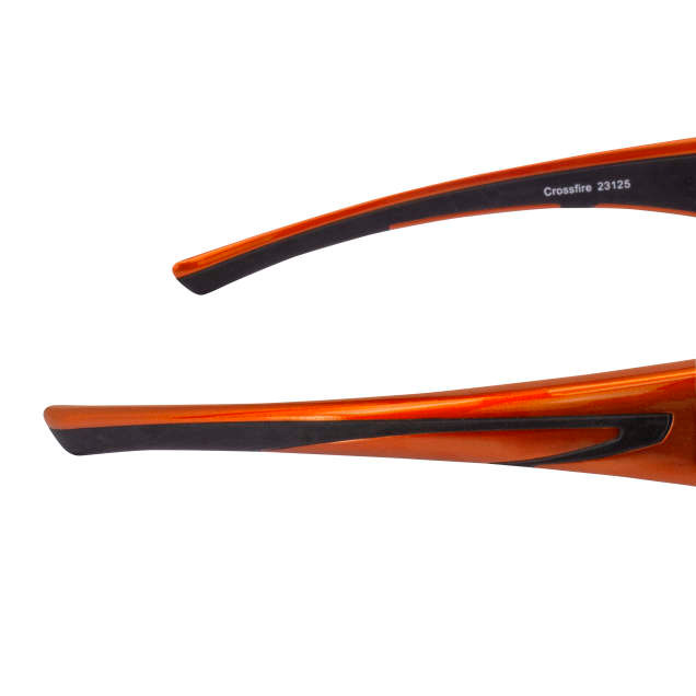 Crossfire 23125 RPG Premium Safety Glasses | Burnt Orange Frame | HD Demi Copper Mirror Lens | Box of 12