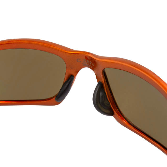 Crossfire 23125 RPG Premium Safety Glasses | Burnt Orange Frame | HD Demi Copper Mirror Lens | Box of 12