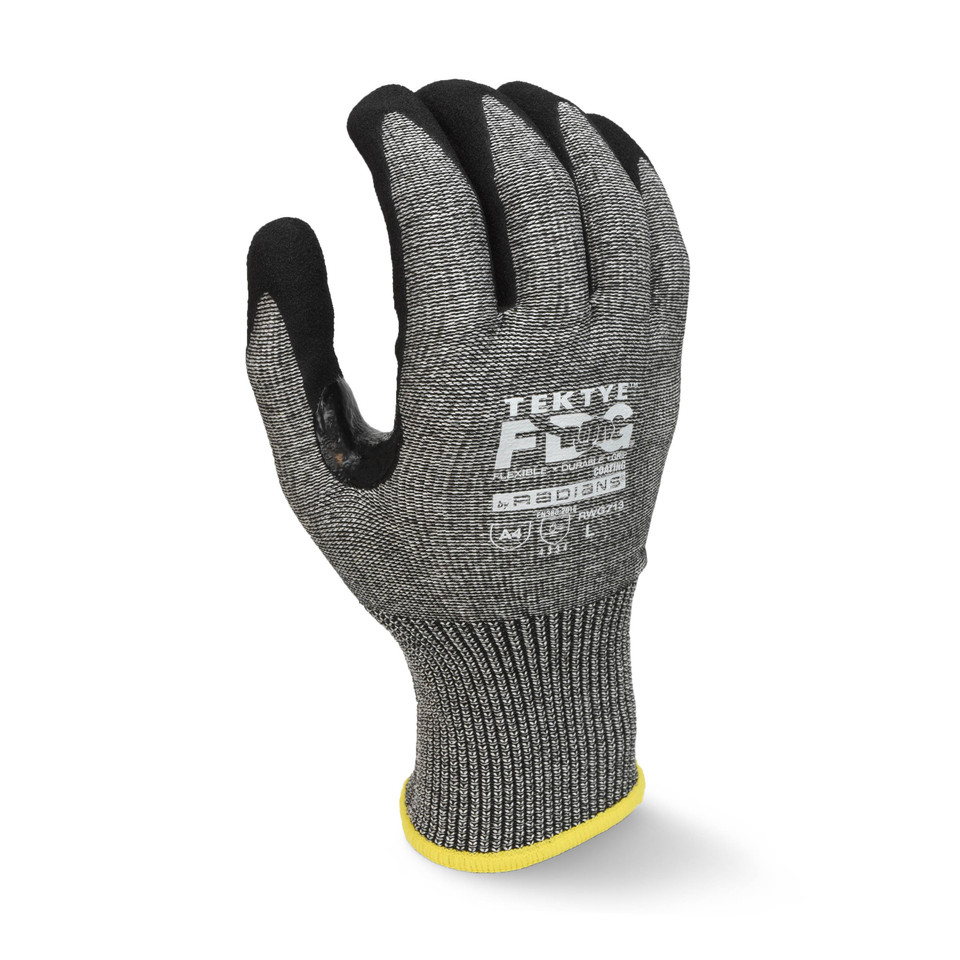 Radians RWG713M TEKTYE A4 Cut Protective Work Gloves | Reinforced Thumb | Gray | Medium Size | Box of 12 Pairs