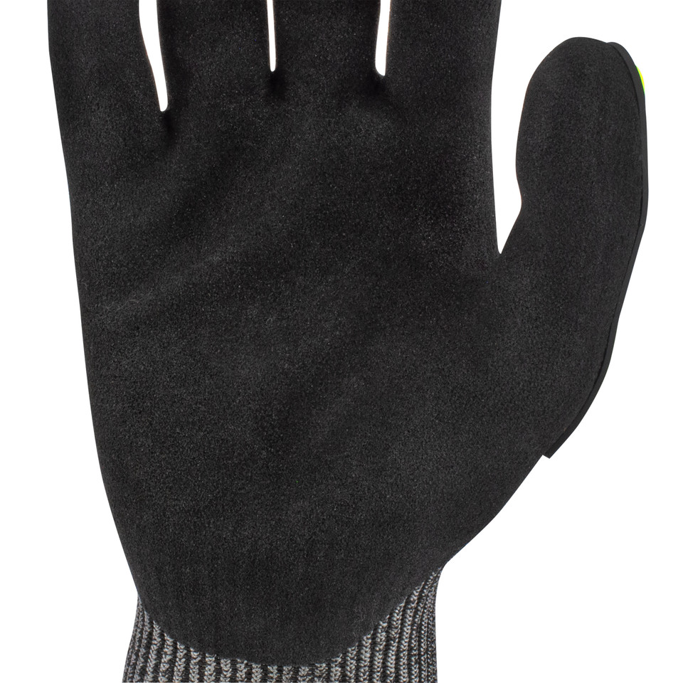 Radians RWG723XL TEKTYE A6 Cut Protective Work Gloves | TPR Back | Black/Gray | X-Large Size | Case of 10 Boxes of 12 Pairs in Each Box