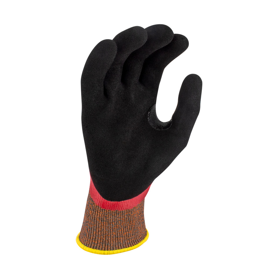 Radians RWG756XL TEKTYE A4 Cut Protective Work Gloves | Reinforced Thumb | Black/Red | X-Large Size | Box of 12 Pairs
