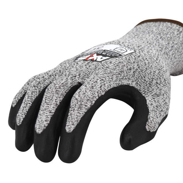 Radians RWG555XXL A4 Cut Protection Work Gloves | Foam Nitrile Palm | Gray | 2X-Large Size | Case of 10 Boxes of 12 Pairs in Each Box