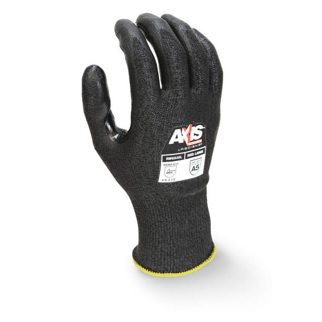 Radians RWG535M A5 Cut Protection Work Gloves | Touchscreen | Black | Medium Size | Box of 12 Pairs