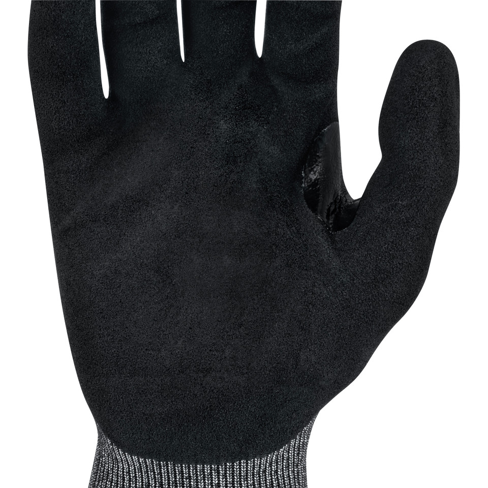 Radians RWG589M A9 Cut Protection Work Gloves | Sandy Foam Nitrile Palm | Black | Medium Size | Box of 12 Pairs