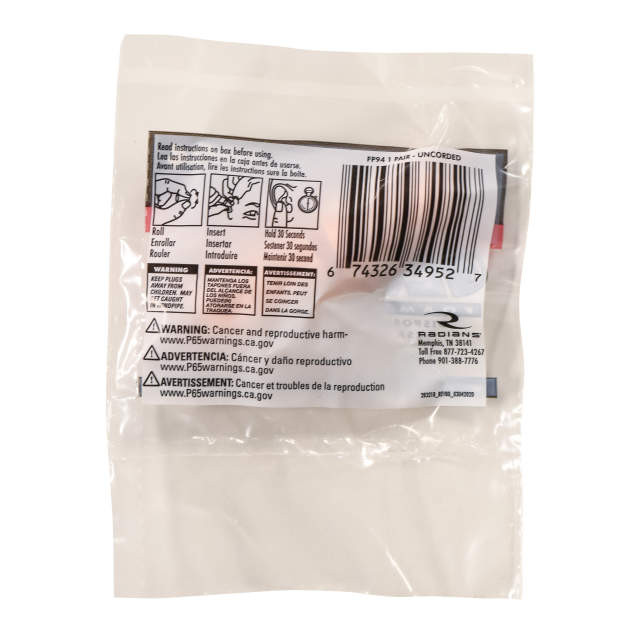 Radians EVADER FP94 - Uncorded 33 NNR Smaller Disposable Foam Earplugs | Tapered Bullet Shape| Uncorded | Light Orange | Case of 10 Boxes of 200 Pairs in Each Box