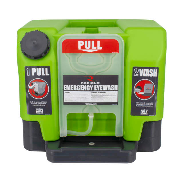Radians Vision Aid REW01112 Emergency Eyewash Tank | 12 Gallon | Gravity-Fed | Green