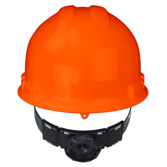 Radians GHR6-ORANGE-HV Granite Cap Style Hard Hat | 6 Point Crown Strap Ratchet Suspension | Pillowed Brow Pad | Hi-Vis Orange | Each